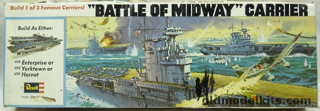 Revell 1/490 Battle of Midway Aircraft Carrier CV6 USS Enterprise / CV5 USS Yorktown / CV8 USS Hornet, H501 plastic model kit